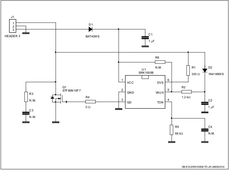 Schematic - STMicroelectronics EVLSRK1000B-TO Demonstration Board